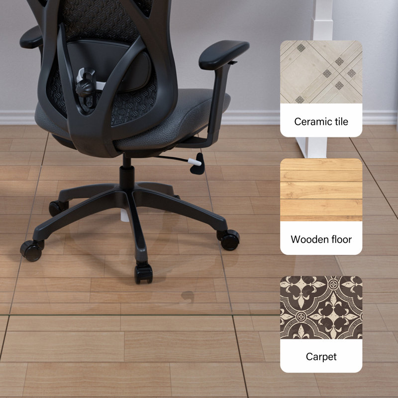 LOIGYUR Office Chair Mat for Carpet, Tempered Glass Floor Mat, LY